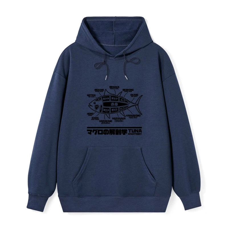 teskony Tuna Dissection Map Japanese Classic Hoodie