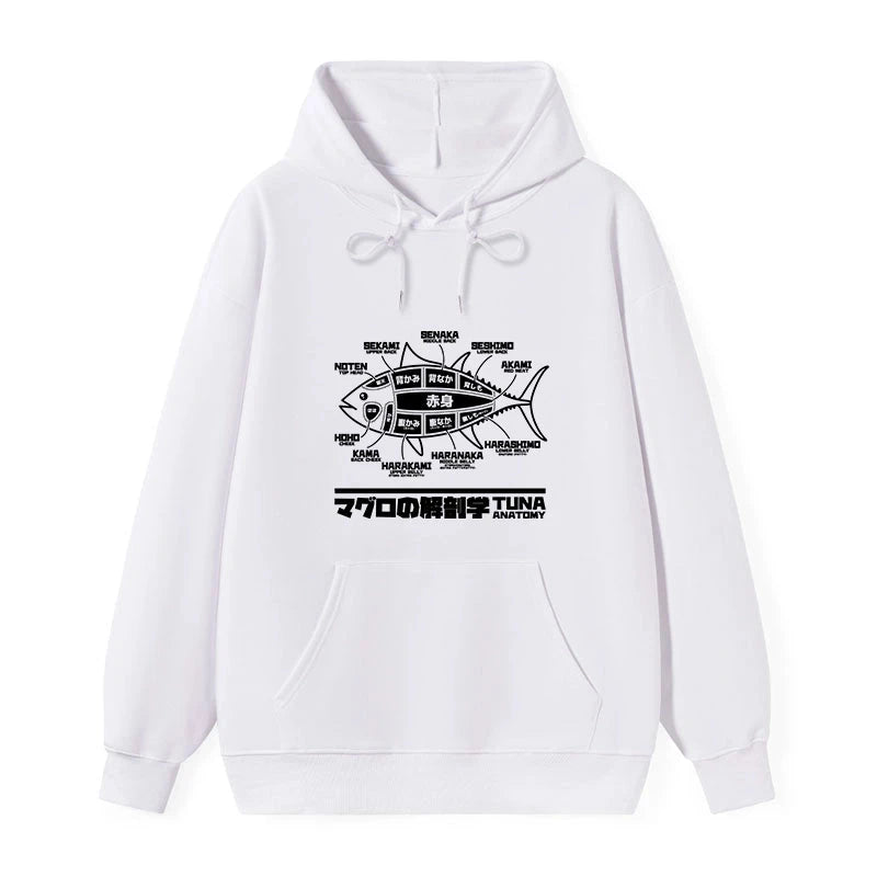 teskony Tuna Dissection Map Japanese Classic Hoodie