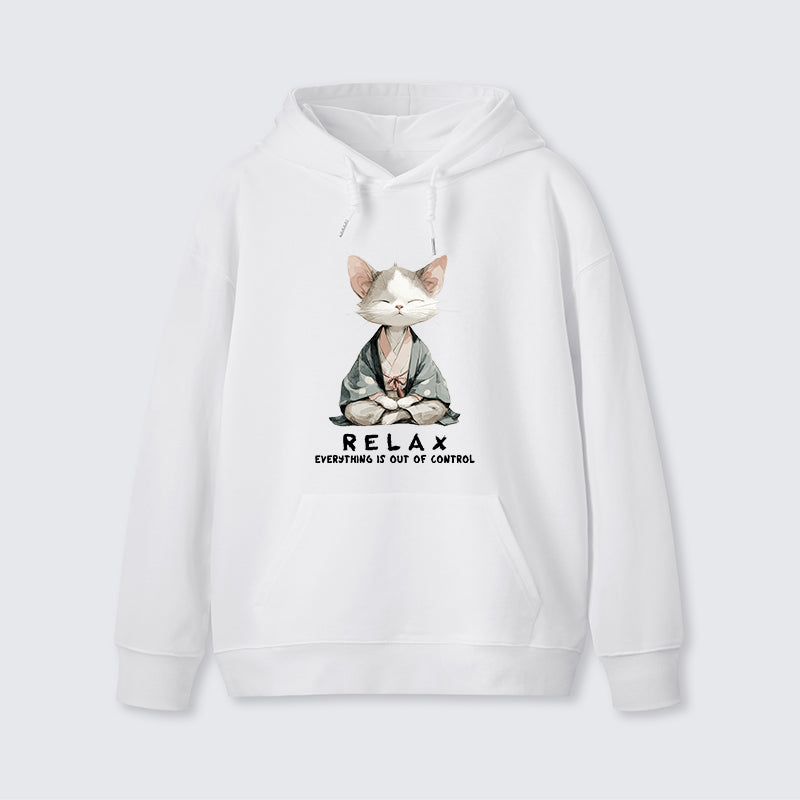 teskony Zen Cat Relaxation Everything's Out Of Control Classic Hoodie