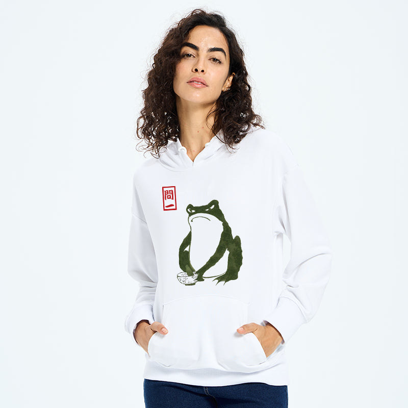 teskony Woodblock Print Frog Classic Hoodie