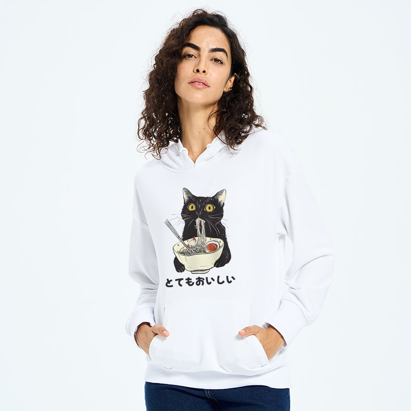 teskony Cats Eat Ramen Noodles Classic Hoodie