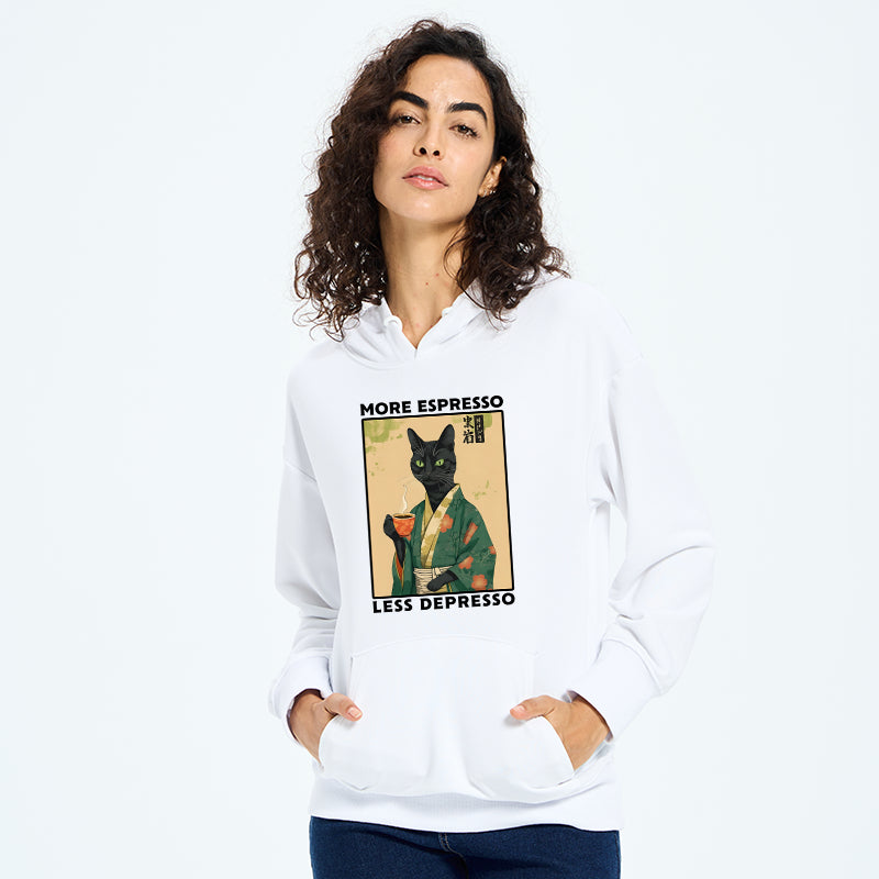 teskony More Caffeine Less Sadness Classic Hoodie