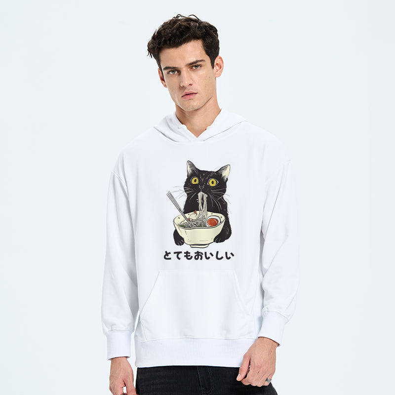 teskony Cats Eat Ramen Noodles Classic Hoodie
