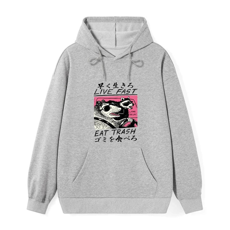 teskony Live Fast Eat Trash Classic Hoodie