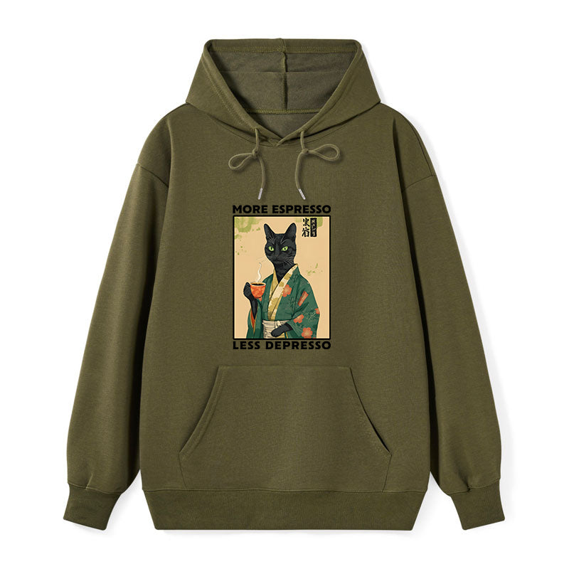 teskony More Caffeine Less Sadness Classic Hoodie
