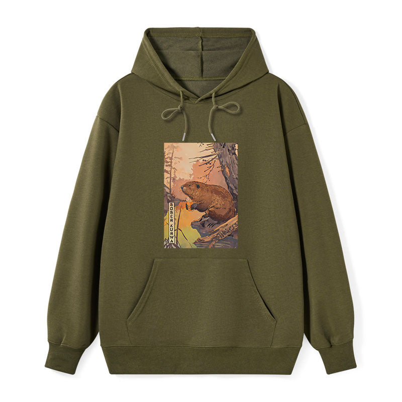 teskony Beaver By The River Classic Hoodie