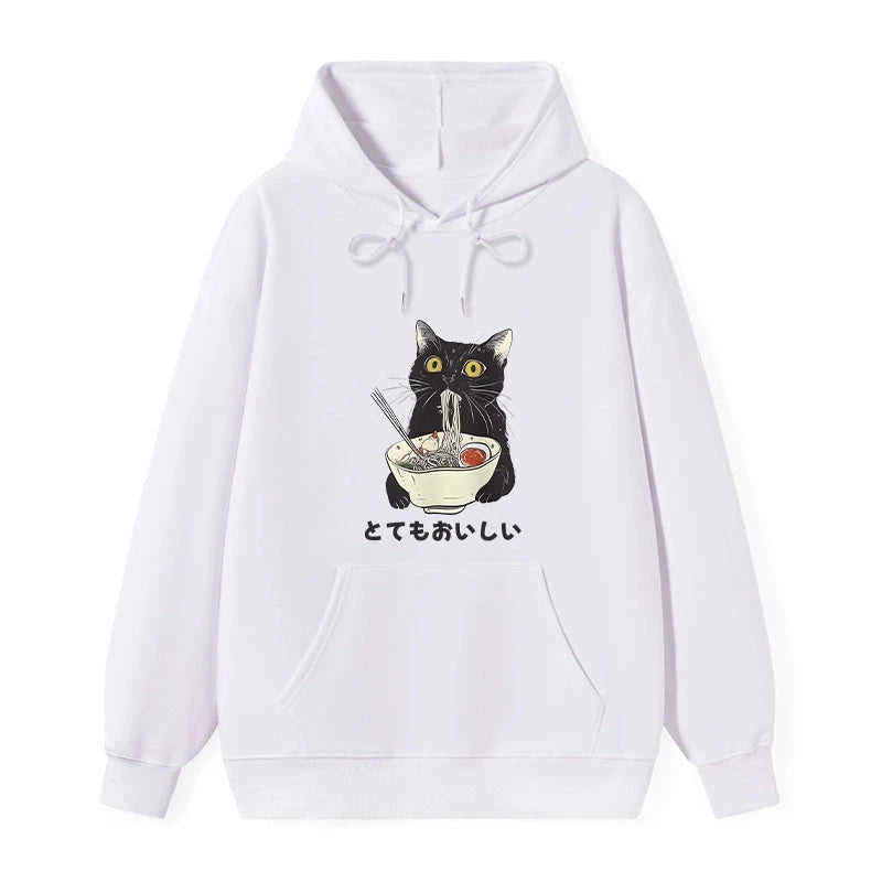 teskony Cats Eat Ramen Noodles Classic Hoodie