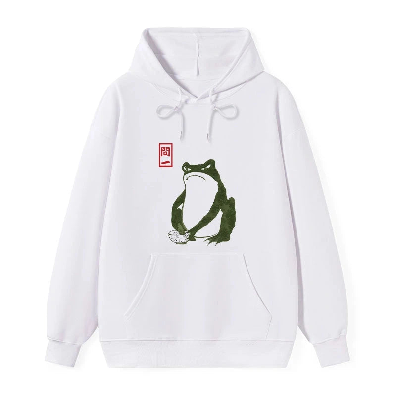 teskony Woodblock Print Frog Classic Hoodie