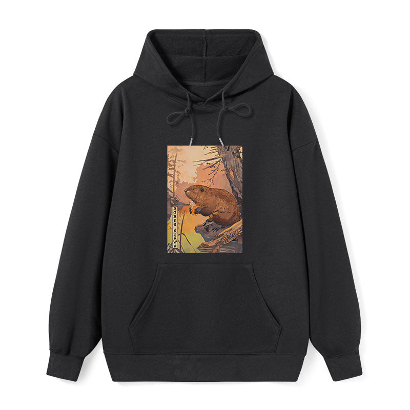 teskony Beaver By The River Classic Hoodie