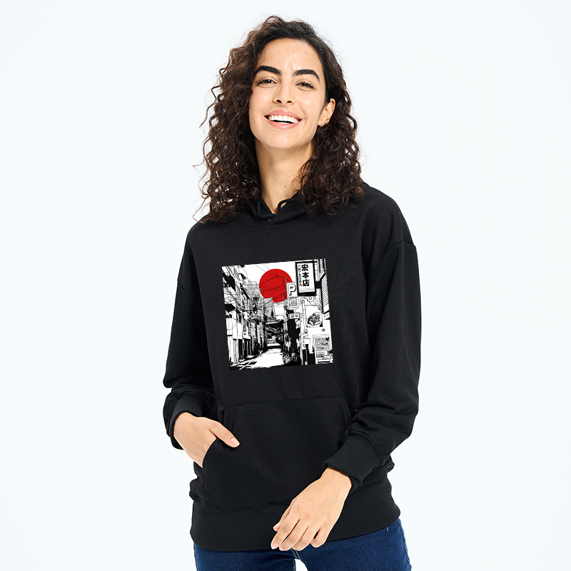 teskony Sunrise On The Street Classic Hoodie