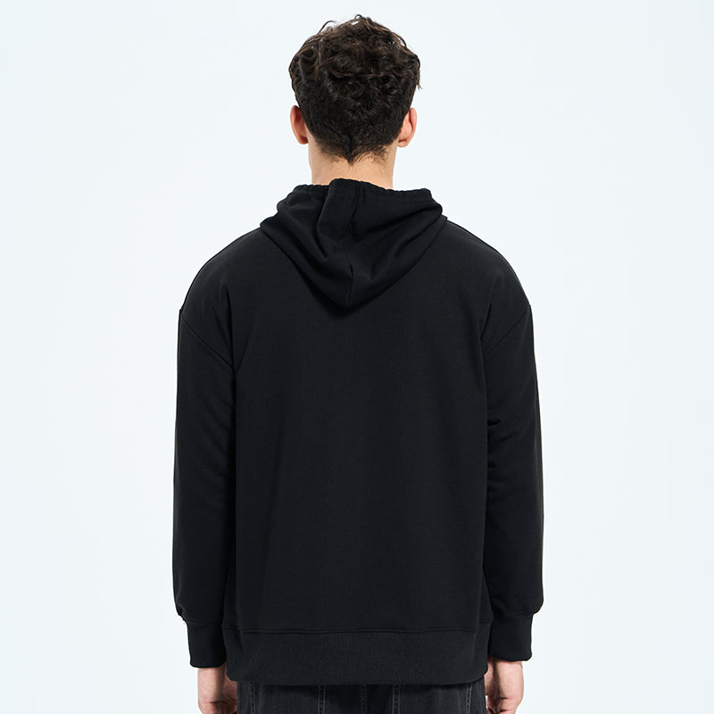teskony Cute Black Cat Japanese Classic Hoodie