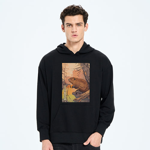 teskony Beaver By The River Classic Hoodie